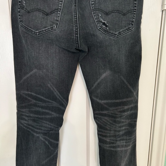 American Eagle Ne(x)t Level Flex Skinny Stretch Jeans 29 x 32 Black Distressed - Picture 7 of 11